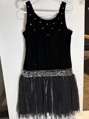 Biscotti Collection Girls Size 7yr Formal Velvet Dress with Sparkle Details